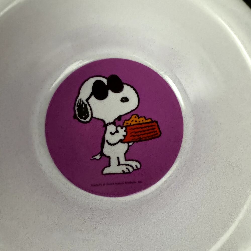 Peanuts Snoopy Dog Bowl Pink Plastic Pet Food Water Dish Small Cartoon - Picture 4 of 4